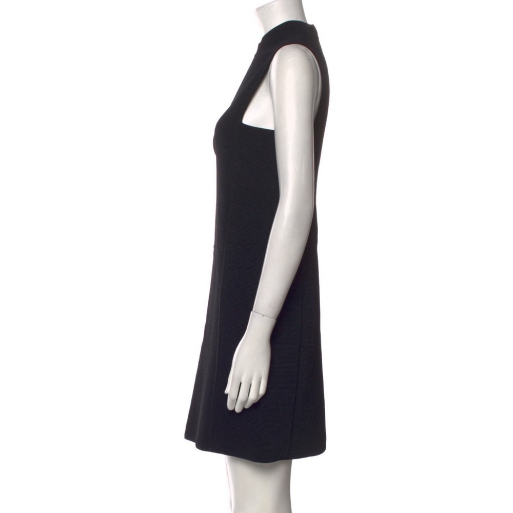 Ralph Lauren Collection Mini Black Mock Neck Dress 60s Ribbed Boxy Short Runway - Picture 3 of 11